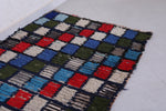 Colourful handmade moroccan berber runner rug 2.9 FT X 6.1 FT