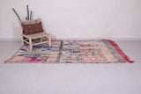 Vintage handmade colourful berber rug  5.4 FT X 7.9 FT
