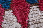 Colourful handmade moroccan berber rug 2.6 FT X 6.1 FT