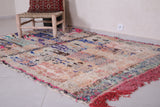 Vintage handmade colourful berber rug  5.4 FT X 7.9 FT
