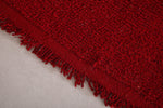Small red carpet Moroccan berber rug 1.7 FT X 3.2 FT