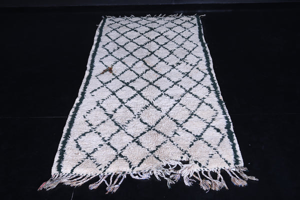 Handmade Moroccan carpet area rug - 3 FT X 6.8 FT
