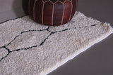 Handmade moroccan berber runner rug  3 FT X 7.9 FT