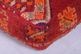 Berber handmade azilal old ottoman rug pouf