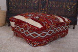 Vintage moroccan handwoven kilim pouf