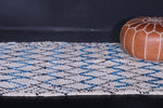 Old vintage berber Moroccan rug 3.4 FT X 9.7 FT