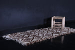Azilal Brown carpet Moroccan rug 2.3 FT X 5.7 FT