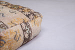Two moroccan berber azilal handmade rug poufs