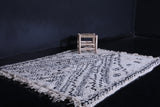 Handmade beniourain berber rug 4.9 FT X 6 FT