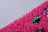 Pink moroccan handmade berber rug 5 FT X 4.8 FT