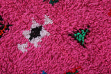Pink moroccan handmade berber rug 5 FT X 4.8 FT
