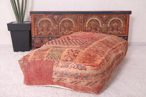Berber moroccan handmade azilal rug pouf