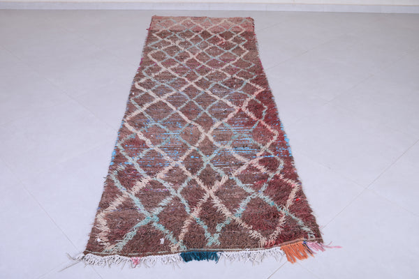 Vintage Moroccan Runner Rug – 3.1 x 9.6 FT | Unique Tribal Design