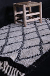 Berber beni ourain handmade rug 3.3 FT X 4.5 FT