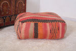 Moroccan berber handwoven kilim woven rug pouf