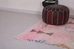 Vintage handmade berber rug 5.3 FT X 8.3 FT