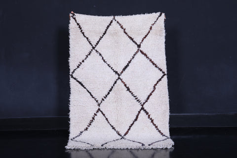 all wool beni ourain carpet 2.8 FT X 4.4 FT