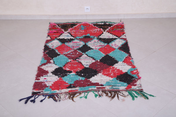 Vintage handmade Moroccan berber rug – 3.4 x 5.7 ft | Vibrant bohemian area rug