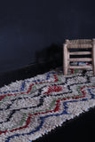 Hand knotted moroccan Azilal rug 2.9 FT X 6.6 FT