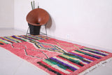 Colorful Handmade berber moroccan Rug 4.8 FT X 8.4 FT