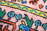 Moroccan colorful rug azilal long pouf handmade