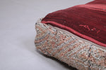 Two vintag handmade azilal berber rug poufs