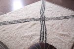 All wool moroccan handmade rug, Berber beni ourain carpet - Custom Rug