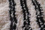 All wool moroccan handmade rug, Berber beni ourain carpet - Custom Rug