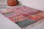 Handmade contemporary berber moroccan rug 5.1 FT X 8.7 FT