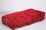 Moroccan Berber old red azilal rug pouf