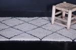 All wool Handmade Beni ourain rug 2.5 FT X 5.4 FT