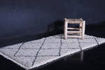 All wool Handmade Beni ourain rug 2.5 FT X 5.4 FT