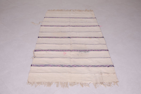 Moroccan Rug 3.3 FT x 6.2 FT – Handwoven Wool Carpet with Tribal Motifs