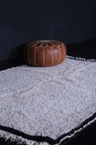 Handmade moroccan beni ourain rug  5.3 FT X 7.5 FT