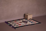 Small handmade azilal carpet 3.3 FT X 5.3 FT