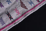 Hallway berber Moroccan handwoven rug , 1.6 FT X 6.5 FT