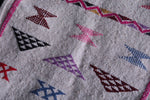 Hallway berber Moroccan handwoven rug , 1.6 FT X 6.5 FT
