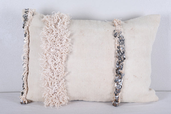 Two Moroccan handwoven rug pillows