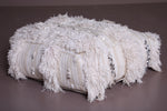 Flatwoven berber moroccan old rug pouf