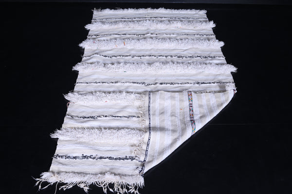 Wedding Moroccan Blanket Rug 4 FT x 6.8 FT | Handwoven Elegance