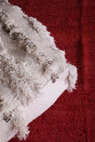 Moroccan flatwoven berber rug pouf ottoman