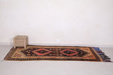 Small runner Moroccan berber carpet 3.7 FT X 7.8 FT