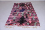 Colourful handmade moroccan contemporary rug 4.8 FT X 7.9 FT