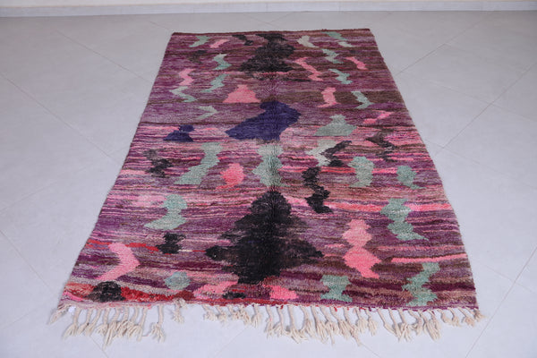 Colourful handmade Moroccan contemporary rug 4.8 FT X 7.9 FT
