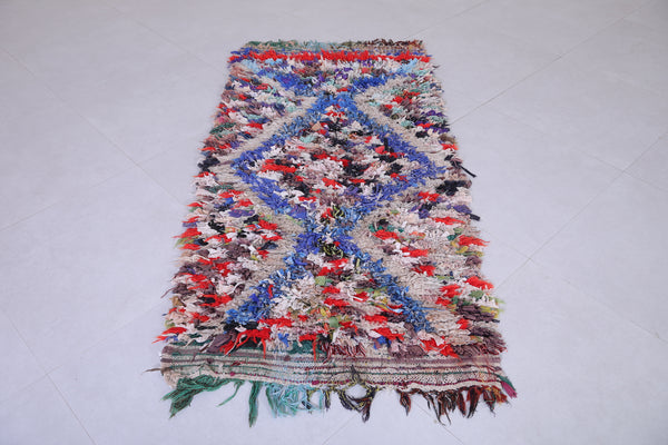 Moroccan runner rug - Handwoven 2.9 x 5.8 ft | Vibrant decor