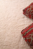 Two Moroccan berber rug handmade Kilim Poufs