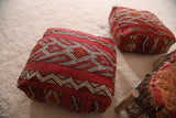 Two Moroccan berber rug handmade Kilim Poufs