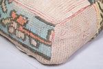 Two moroccan handmade berber azilal rug poufs