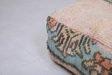 Two moroccan handmade berber azilal rug poufs
