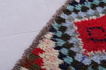 Colourful handmade moroccan runner rug 2.4 FT X 6.2 FT